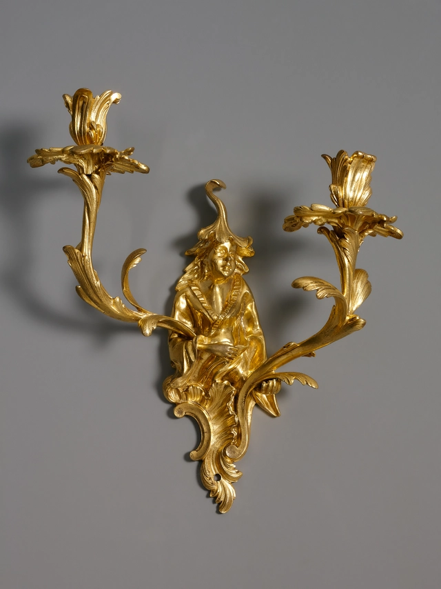 Vier Franse Louis XV appliques aux chinois - afbeelding 2