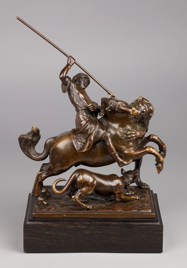 Turk on a Lion Hunt, Francesco Fanelli (1577-after 1657?) - afbeelding 1