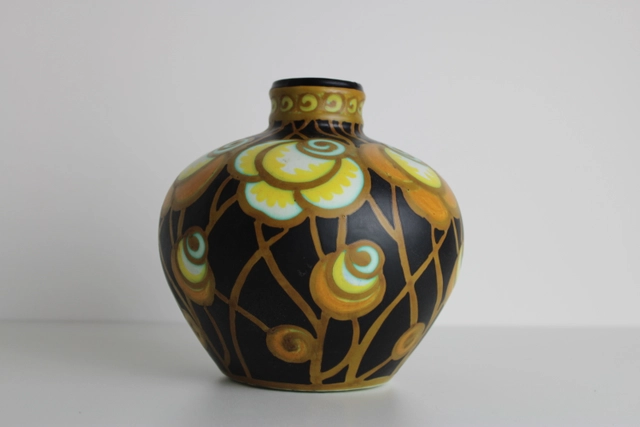 Charles Catteau, Boch Keramis, Vase mit Dekor D 959, matt glasiert - afbeelding 1