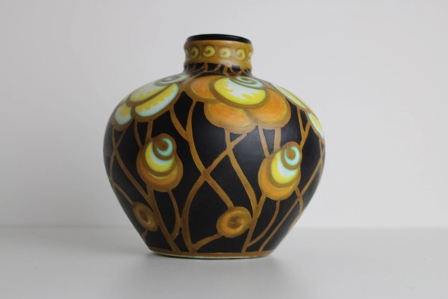 Charles Catteau, Boch Keramis, Vase mit Dekor D 959, matt glasiert - afbeelding 4