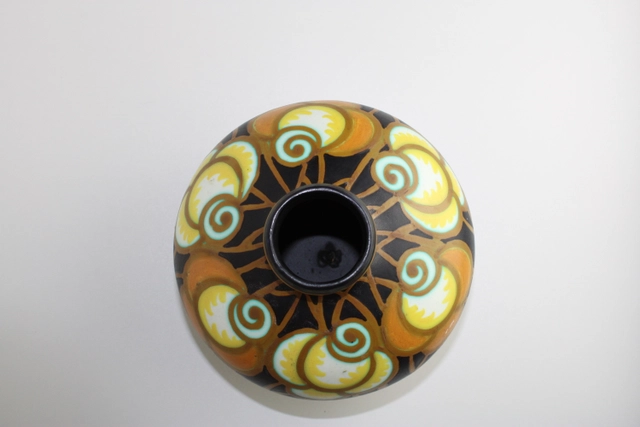 Charles Catteau, Boch Keramis, Vase mit Dekor D 959, matt glasiert - afbeelding 3