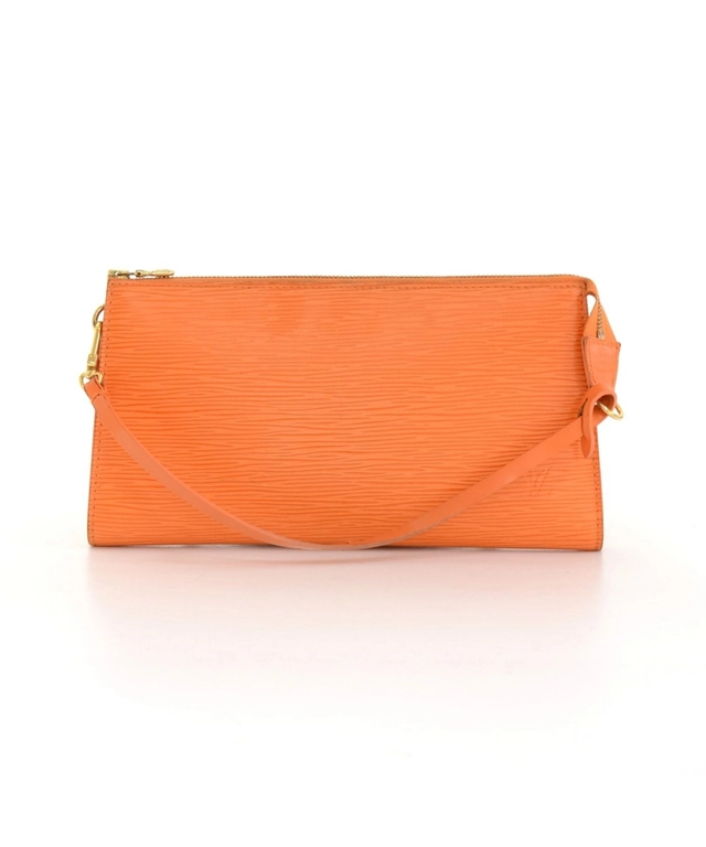 Louis Vuitton Pochette Accessories Pouch Bag Epi Orange Leather