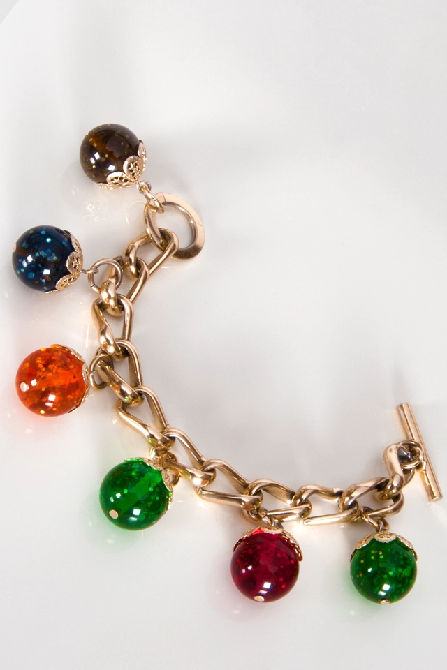 Vintage Multicolor Charm Bracelet