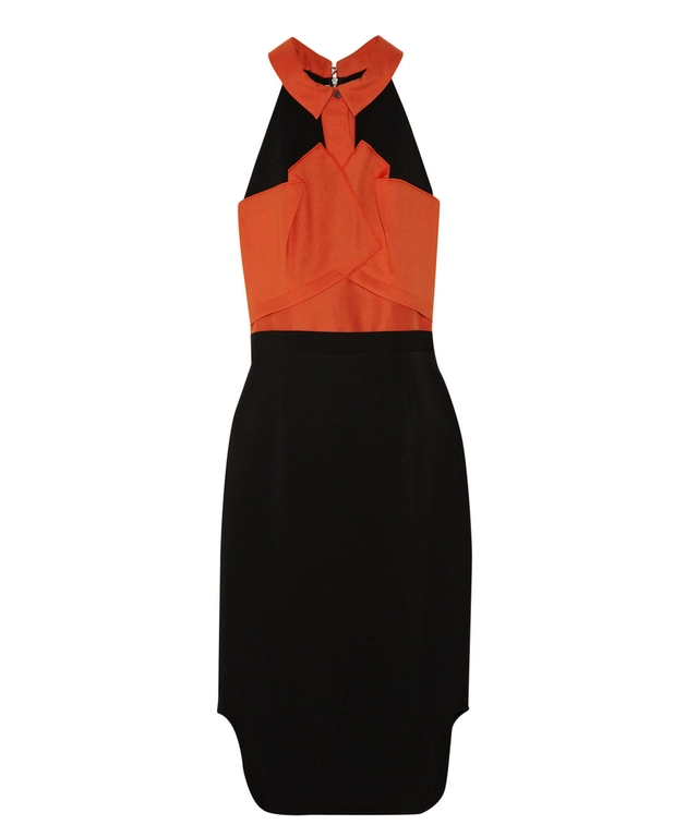Roland Mouret Dalefield Techno Crepe Dress