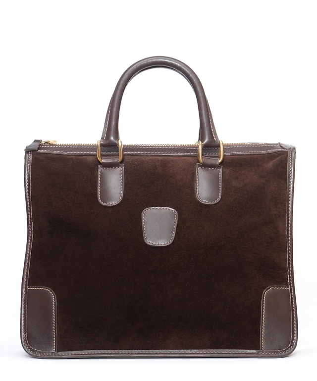 Gucci Brown Suede Leather Handbag