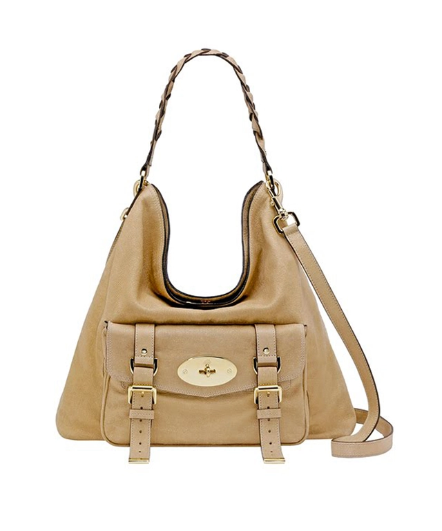 Mulberry Alexa Hobo bag in Powder Sparkle Tweed Leather