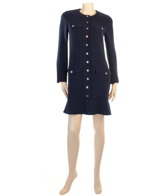Chanel Blue Robe Manteau