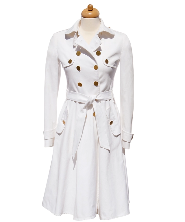 Dolce & Gabbana White Trench Coat