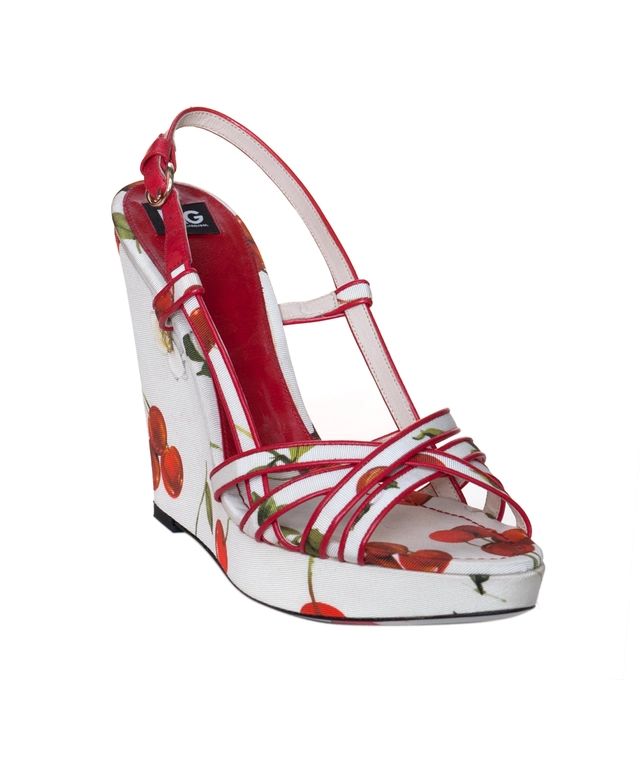 Dolce & Gabbana Cherry Wedge Sandals