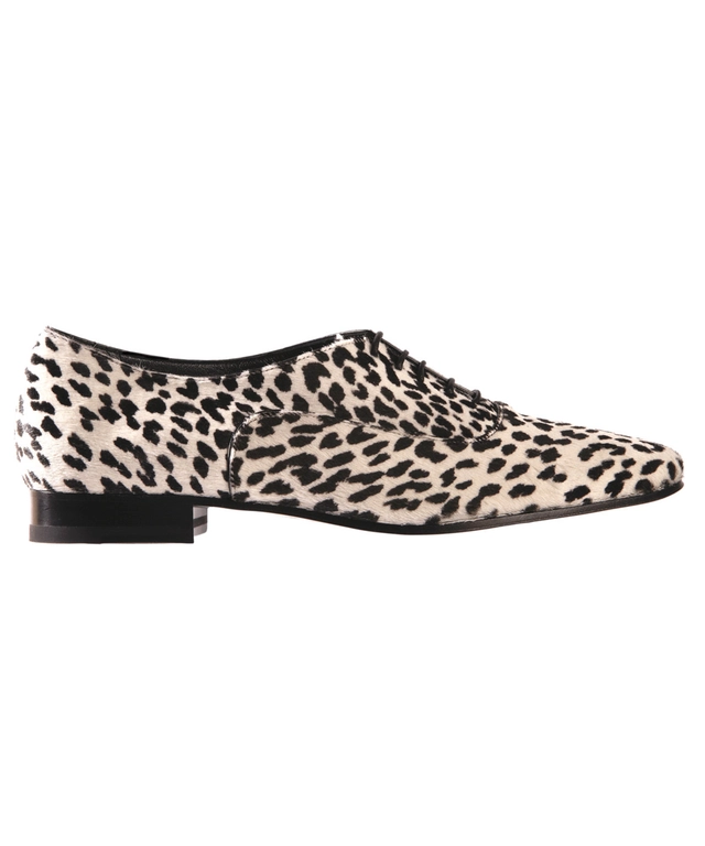 Saint Laurent White Babycat Ponyhair Blake Oxfords
