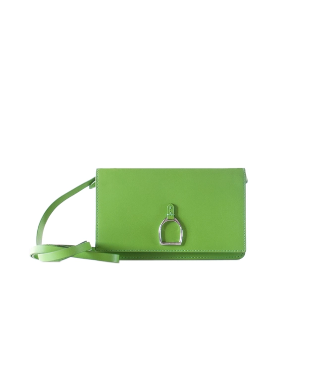 Ralph Lauren Green Vachetta Stirrup Crossbody Bag