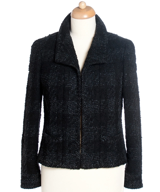 Chanel Black Tweed Boucle Jacket