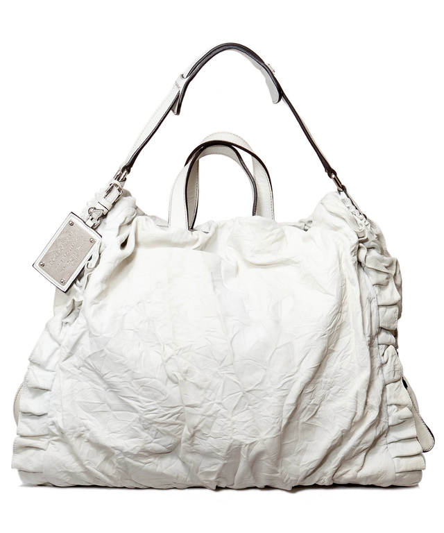 Dolce & Gabbana White Miss Rouche Hobo
