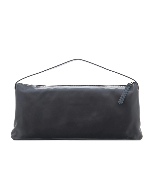 Gianfranco Ferre Black Leather East West Handbag