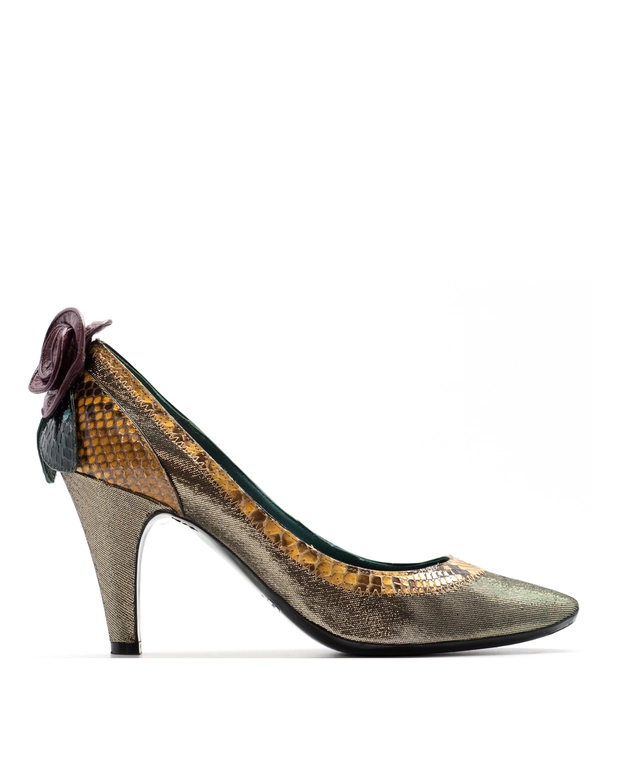Marc Jacobs Green Decollete Pumps in Silk and Python