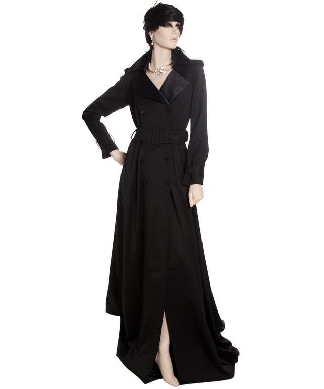 Takada Floor-sweeping Length Tuxedo Trench Coat