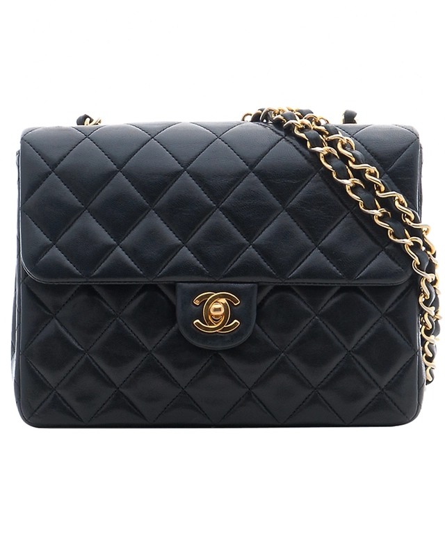 Chanel Black Leather Quilted Shoulder Bag