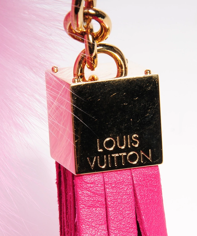Louis Vuitton Pink Fur Foxy Bag Charm and Key Chain - Limited Edition