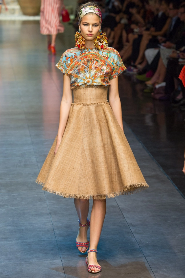 Dolce & Gabbana Raffia Skirt