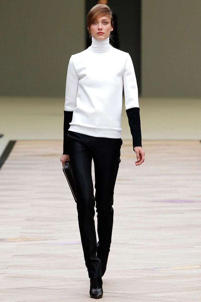 FW 2011 Céline Runway Colorblock Cashmere Blend Sweater