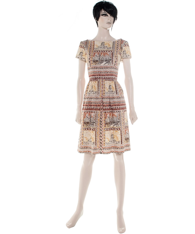 Prada Le Voyageur 2012 'Postcard Print' Cotton Dress
