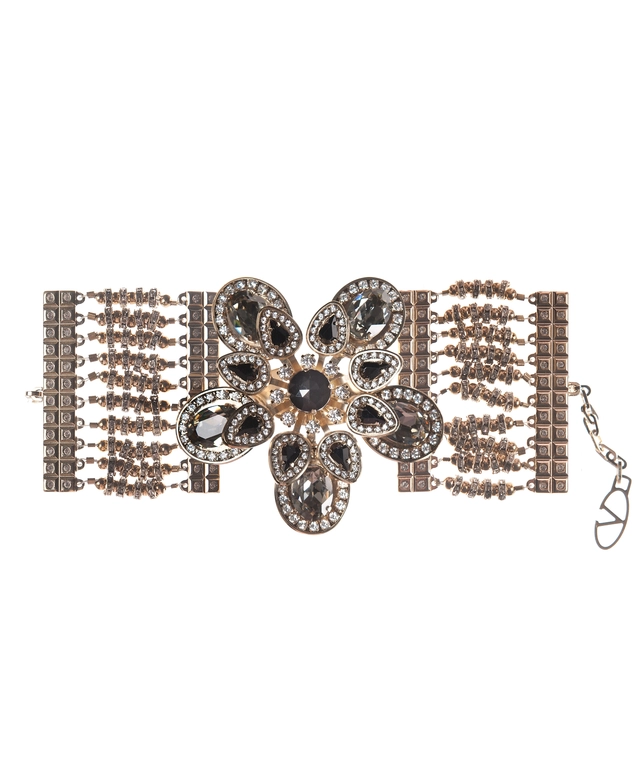 Valentino Black & White Swarovski Crystal Bracelet