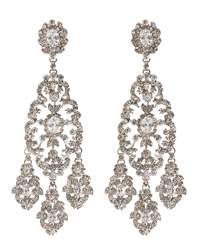 Siman Tu Crystal Chandelier Earrings
