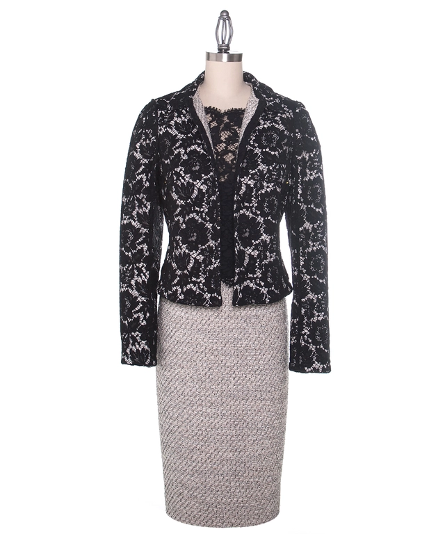 Valentino Black and White Dress Suit