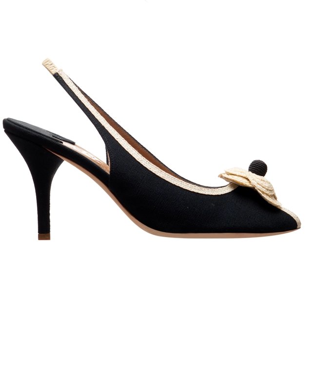 Chanel Camellia Slingback Peep Toe Pumps