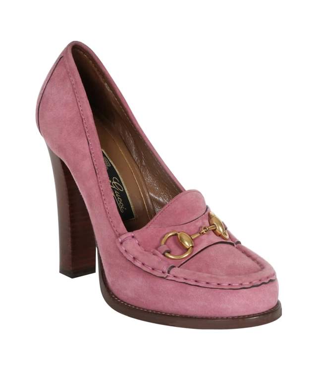 Gucci Alyssa Suede Loafer Pumps