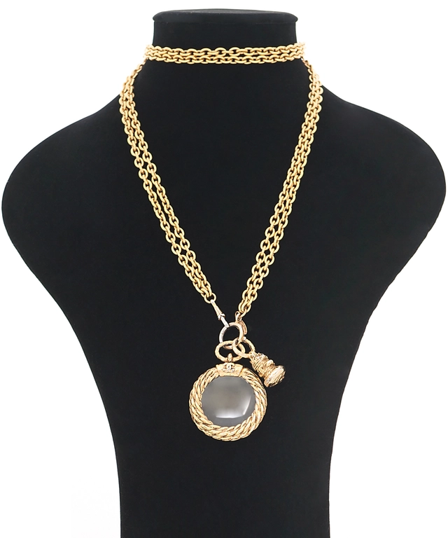 Chanel Magnifying Glass Loupe Pendant Necklace