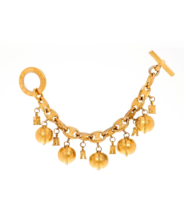 Céline Arc De Triomphe And Globe Charm Bracelet