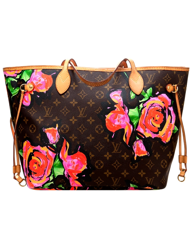 Louis Vuitton Monogram Graffiti Roses Neverfull MM Bag - Limited Edition