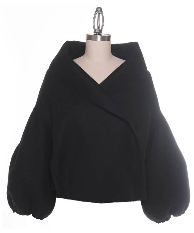Prada Black Wool Bolero Jacket
