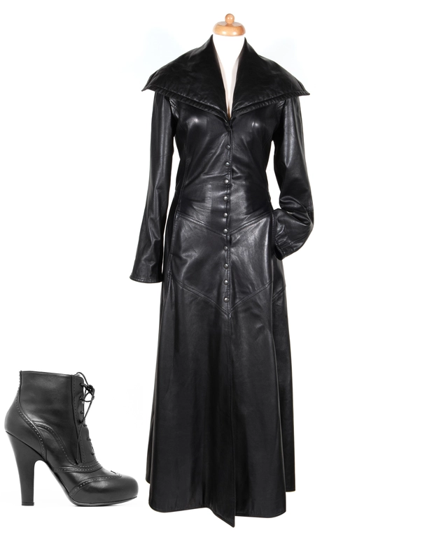 Black Leather Maxi Coat
