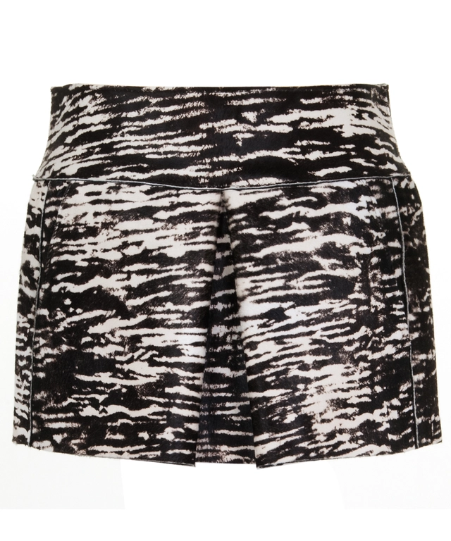 Isabel Marant Baxter Tiger Leather Mini Skirt
