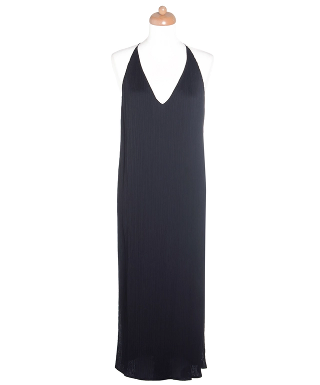 The Row Black Pleated Dress