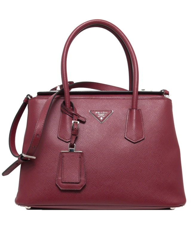 Prada Red Saffiano Cuir Twin Bag