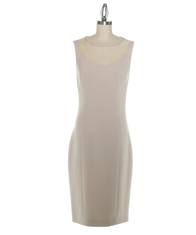 Prada Off White Wool Sheath Dress