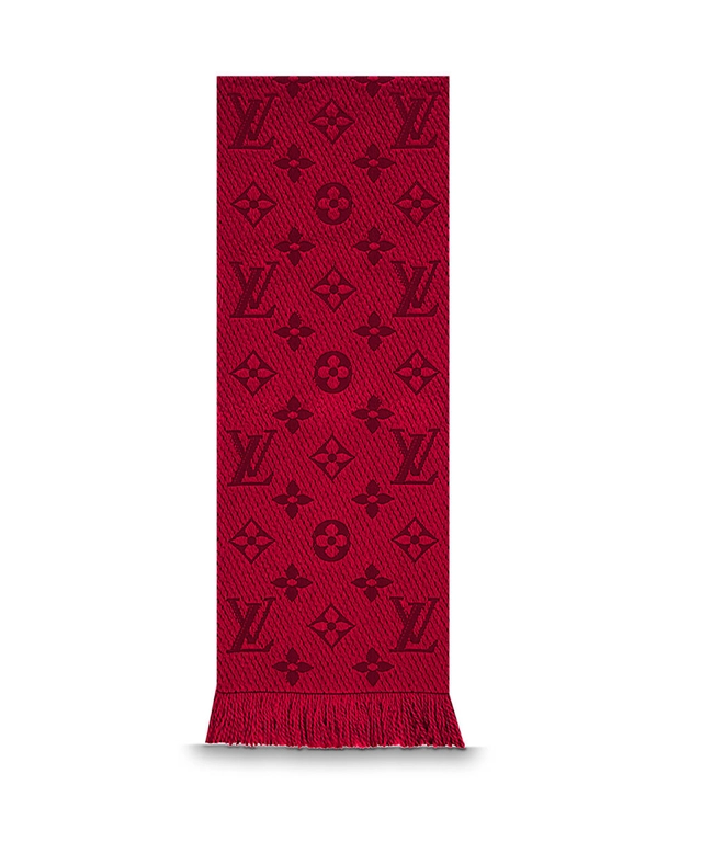Louis Vuitton Red Logomania Scarf