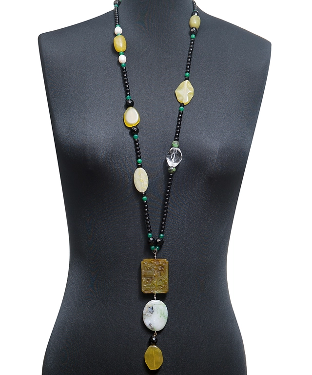 Philippe Ferrandis 'Orient Express' Jade Amulet Necklace