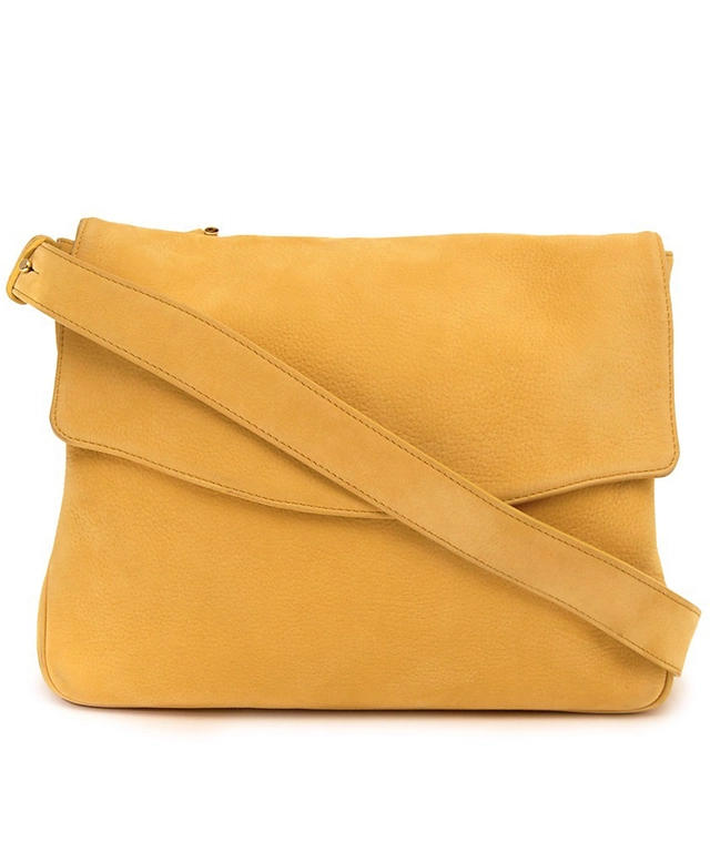 Delvaux Yellow Suede Cross Body Bag