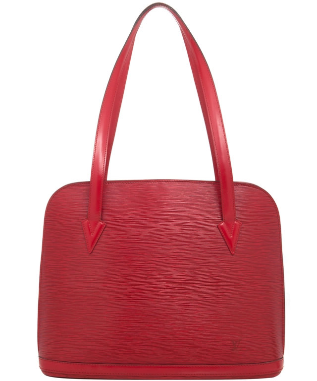 Louis Vuitton Lussac Tote Bag in Red Epi Leather