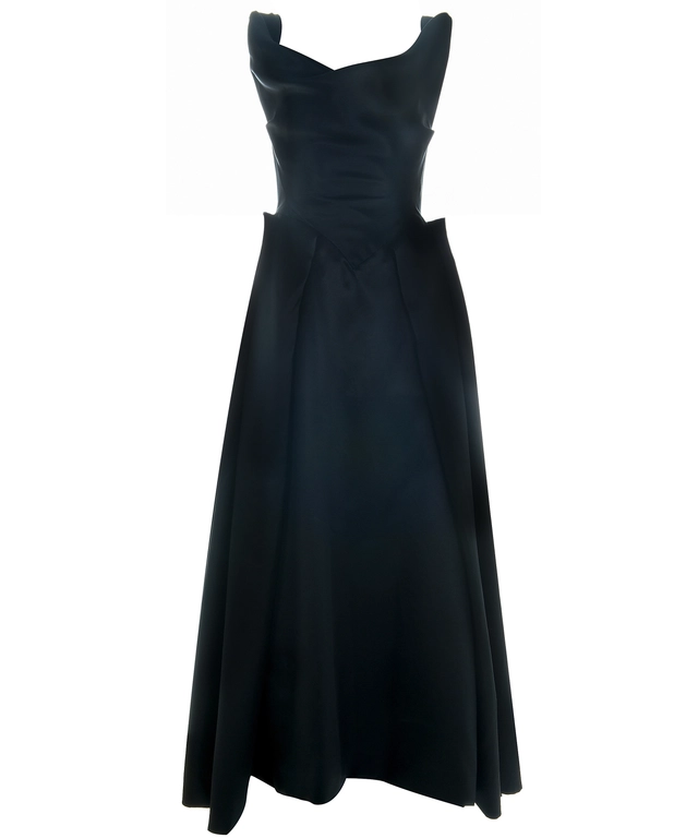 Vivienne Westwood Speciale Zwarte Zijden Jurk - Goud Label
