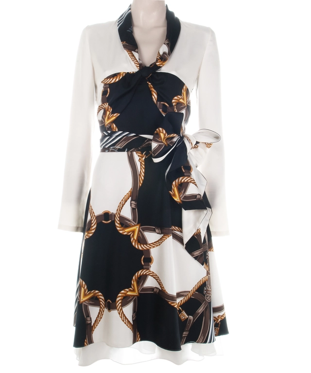 Louis Vuitton Scarf Print Flare Dress