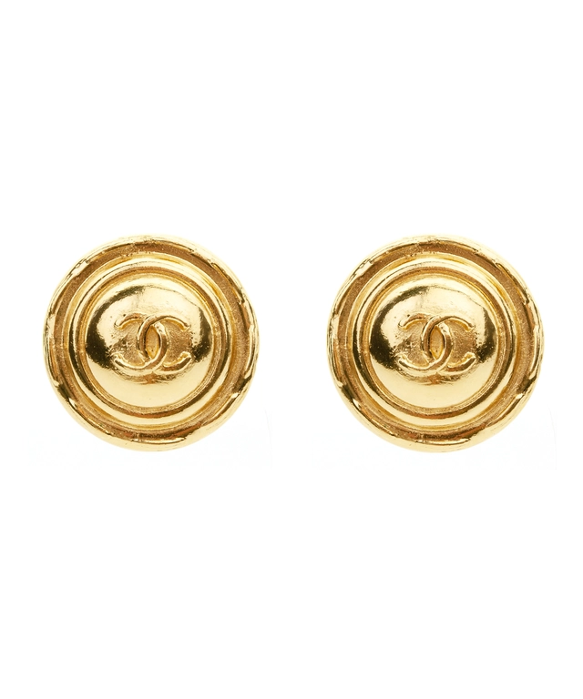 Chanel Extra Large CC Shield Clipon Earrings