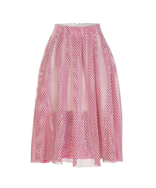 Maje Openwork Knit Skirt
