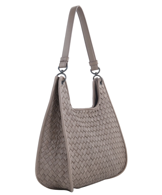 Bottega Veneta Grey Intrecciato Shoulder Bag
