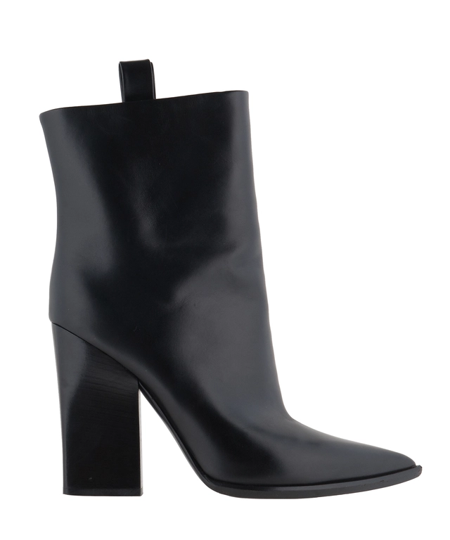 Céline Black Leather Pointed Toe Ankle Boots