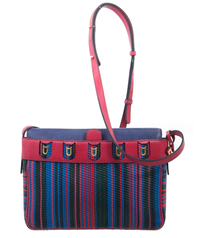 Delvaux Multicolor Toile De Cuir Shoulder Bag